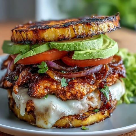 Grilled Chicken Pineapple Stacks