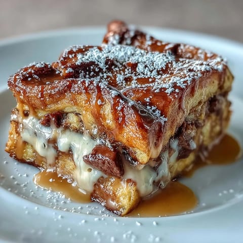 Chocolate Croissant Bread Pudding