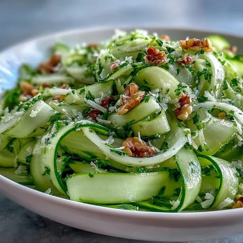 Refreshing celery salad recipe with lemon dressing and shaved Parmesan, garnished with toasted walnuts for added crunch.  