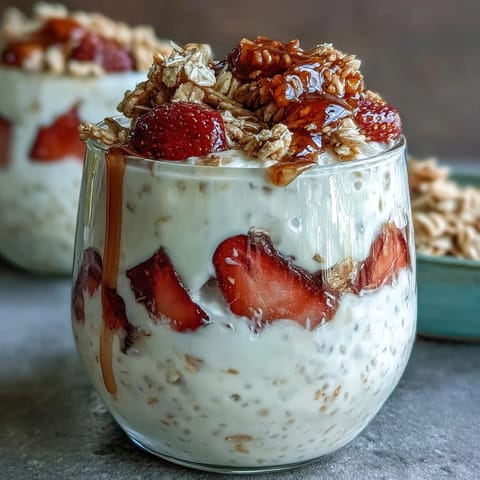 Strawberry Overnight Oats Chia