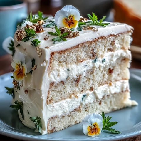 Elegant graduation cake featuring delicate edible flowers and shimmering gold leaf accents, perfect for celebrating academic milestones.
