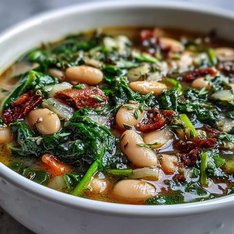 Tuscan White Bean Spinach Soup #1588