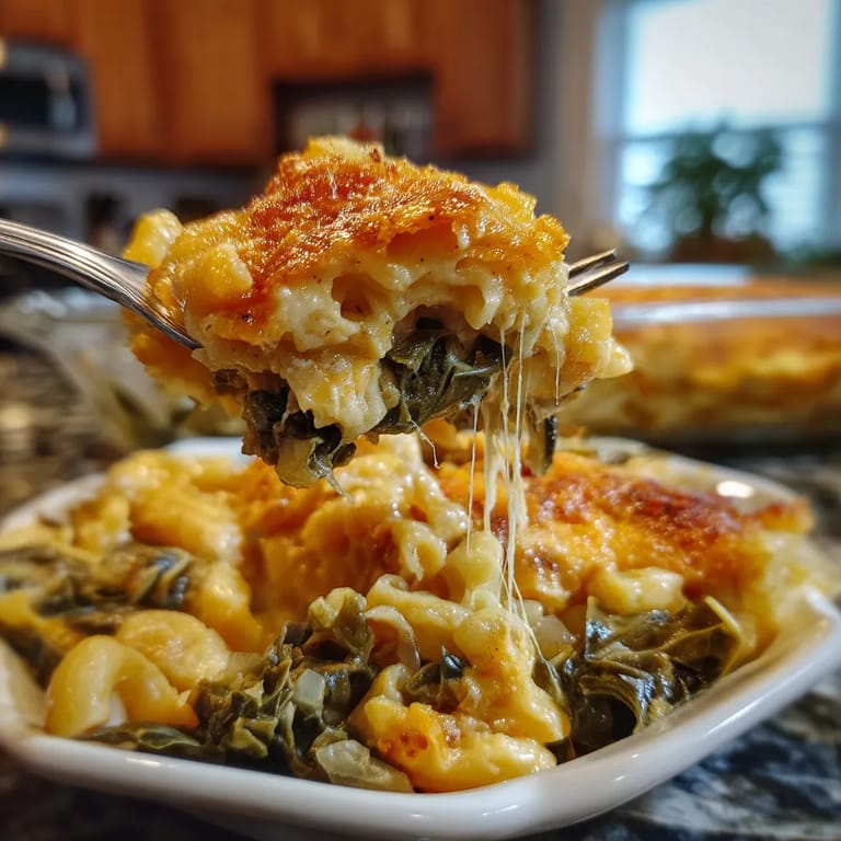 A fork is holding a piece of food.