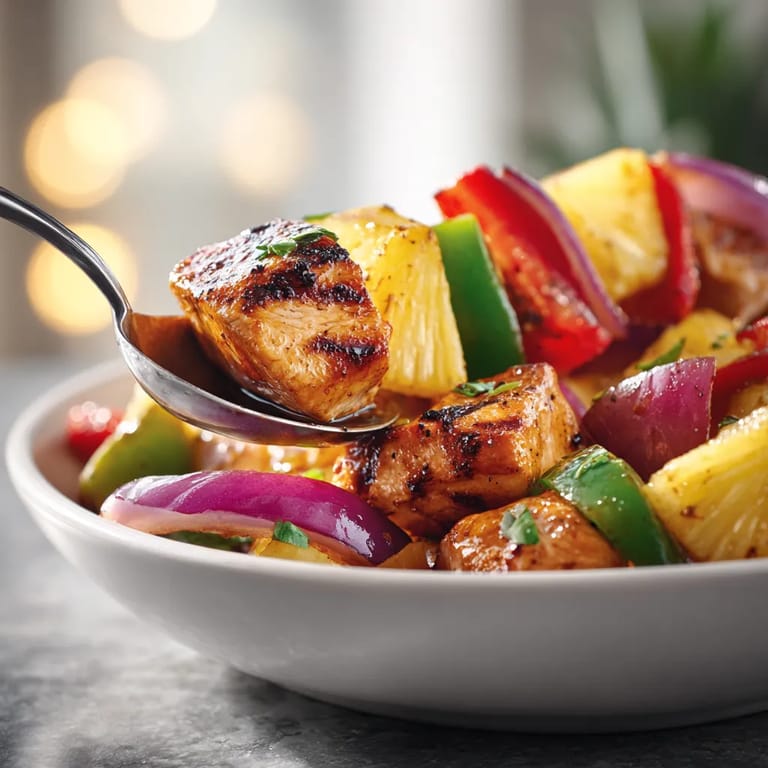 A bowl of food with a spoon in it.