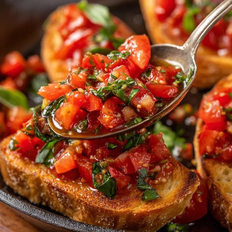 A spoonful of tomato sauce on toast.