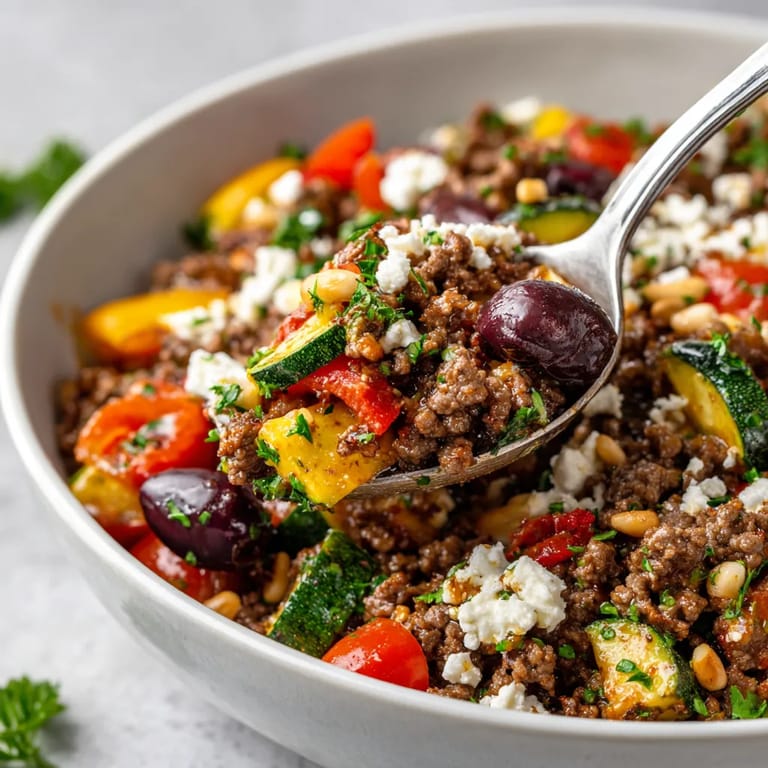 A bowl of food with a spoon in it.