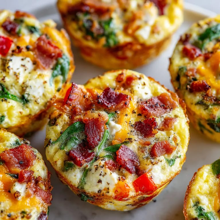 A plate of bacon and cheese muffins.