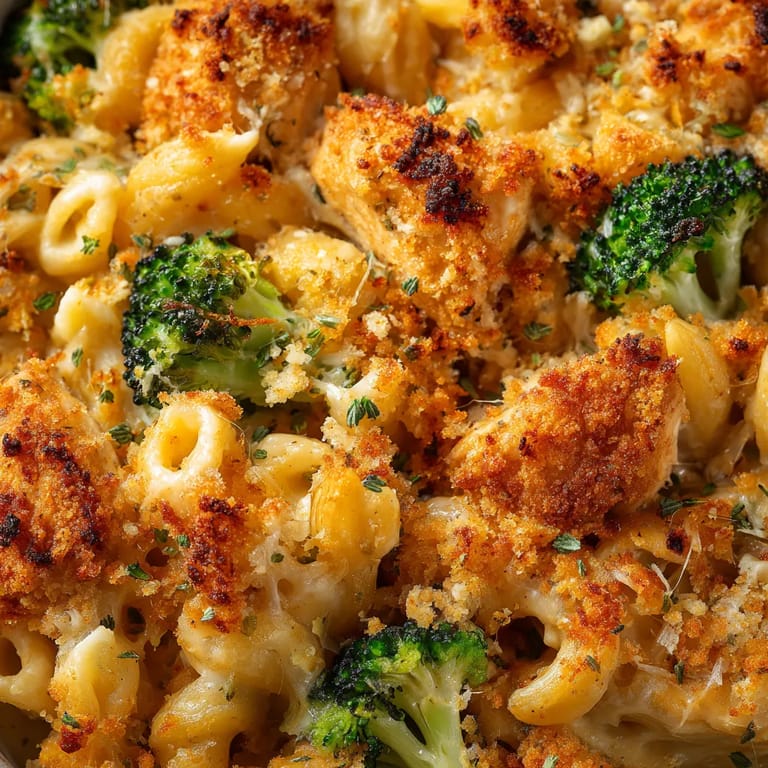 A close up of a delicious macaroni and cheese dish.