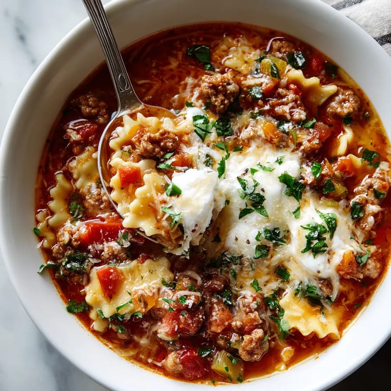 A bowl of pasta with meat and vegetables.