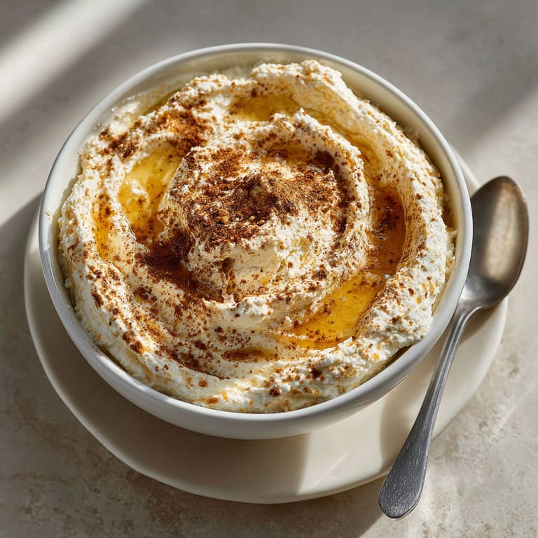 A bowl of food with a spoon in it.