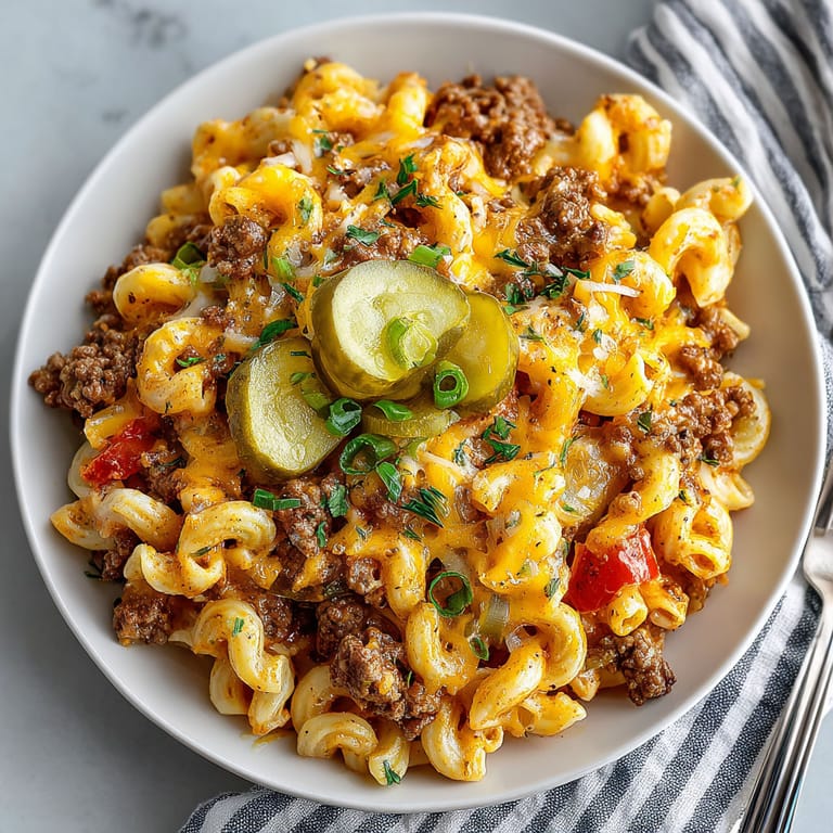 A bowl of pasta with meat and vegetables.