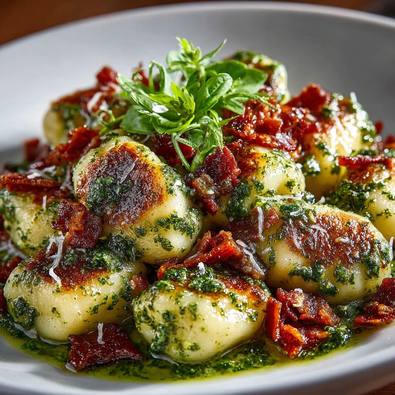 A plate of food with a green garnish.