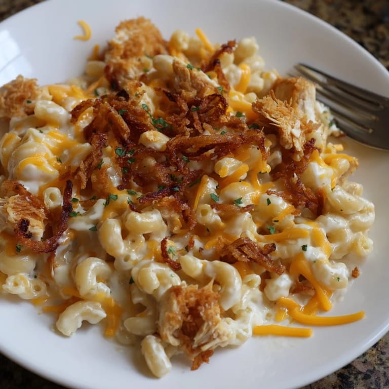 Deliciously comforting One-Pot Honey BBQ Chicken Mac and Cheese, perfect for family dinners.