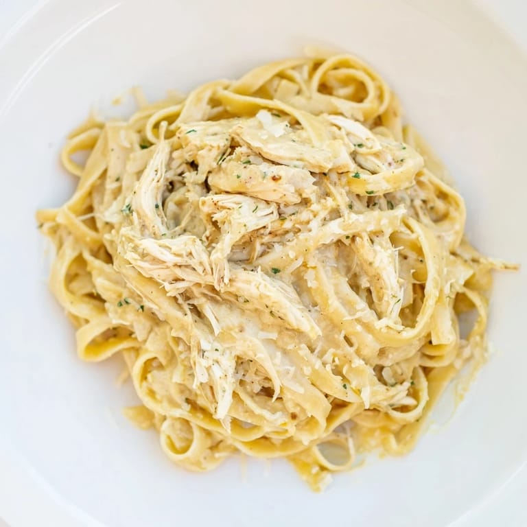 Rich, flavorful Creamy Chicken Alfredo, a comforting Italian-American family favorite ready to serve.