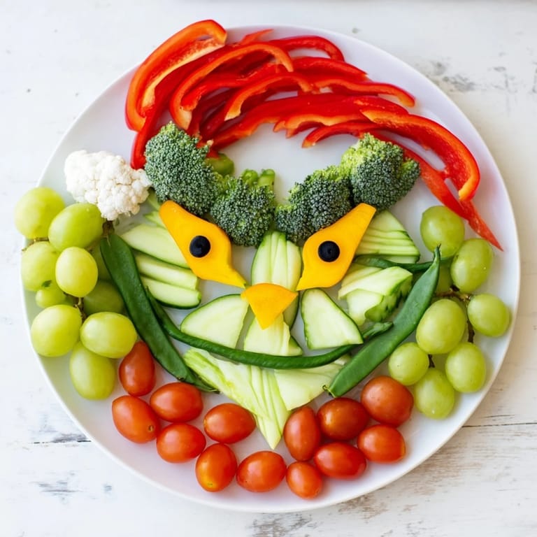 Festive Savory Crudités: Grinch Face Veggie Platter boasts colorful veggies and a cheerful holiday appetizer presentation.