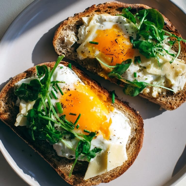 Melted cheese spills over the bread in this inviting One-Pan Egg Breakfast Sandwich image.