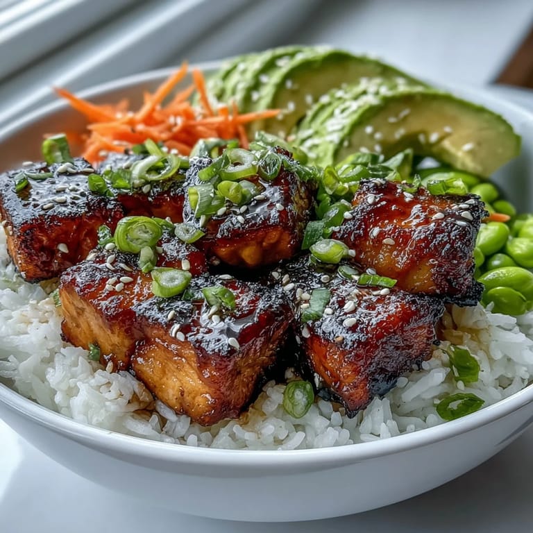 Healthy Baked Salmon Rice Bowl perfect for a vibrant, satisfying weeknight meal.
