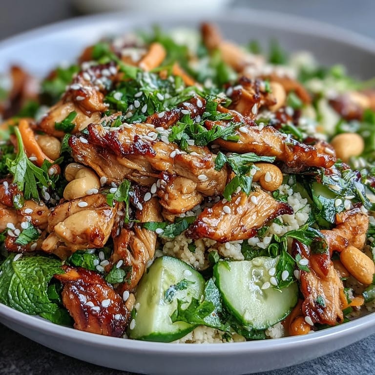 Serve this Asian Sesame Chicken Couscous Salad with lime wedges for a quick, flavorful weeknight main dish that’s easy to make.