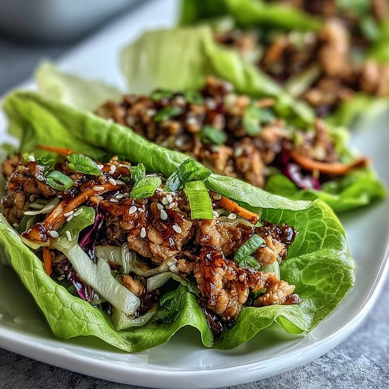 Savory Potsticker-Inspired Chicken Lettuce Boats served with a small bowl of spicy soy dipping sauce for a low carb meal.