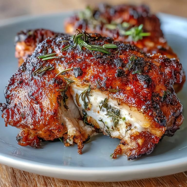 Juicy bone-in chicken thighs seasoned with rosemary and thyme, roasted alongside sweet carrots and golden potatoes for a comforting one-pan dinner.