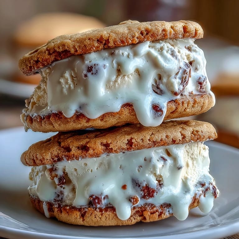 Vanilla bean ice cream and espresso cookies combine in these easy, handheld treats perfect for warm weather.