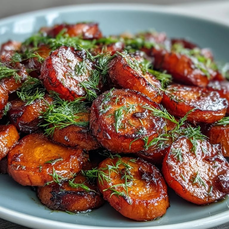 Colorful glazed carrots with a citrusy honey sauce and bright dill, offering a deliciously easy vegetarian side dish.