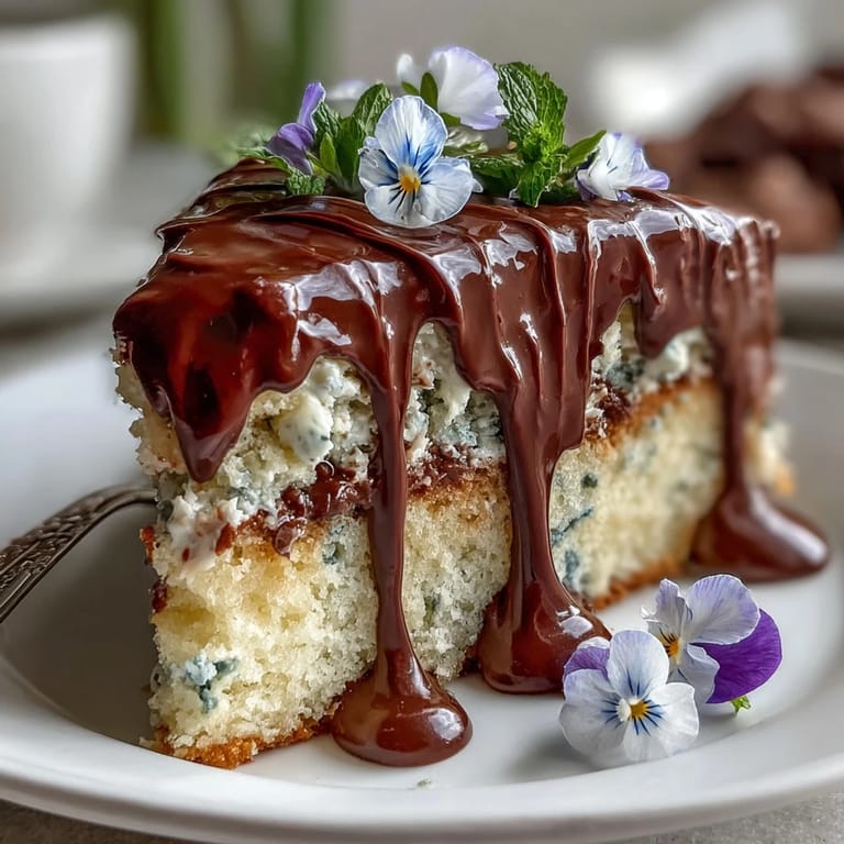 Lemon-frosted Spring Floral Drip Cake with edible blooms and a glossy white chocolate drip, perfect for spring celebrations.