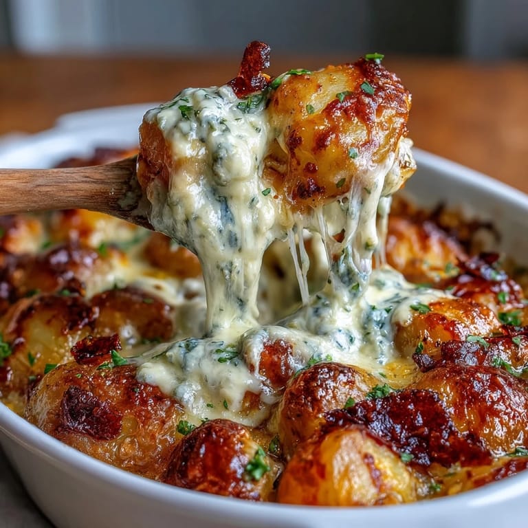 Rich, creamy scalloped potatoes baked to perfection, topped with a crispy golden crust of mozzarella and sharp cheddar.